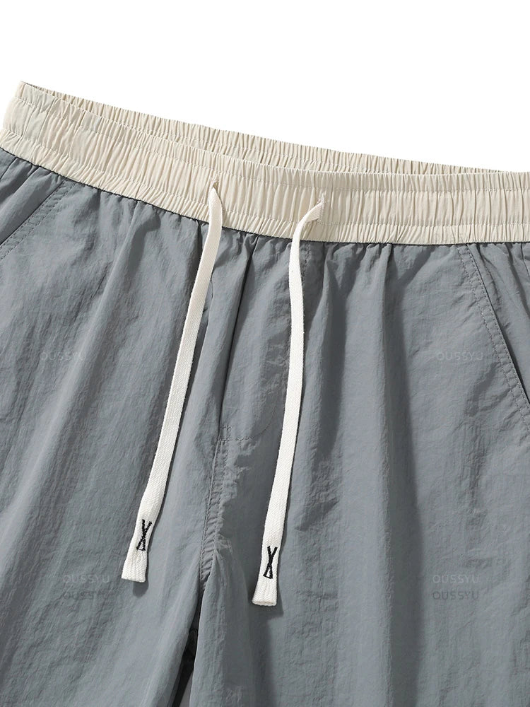 Men's Thin Drawstring Elastic Waist Shorts