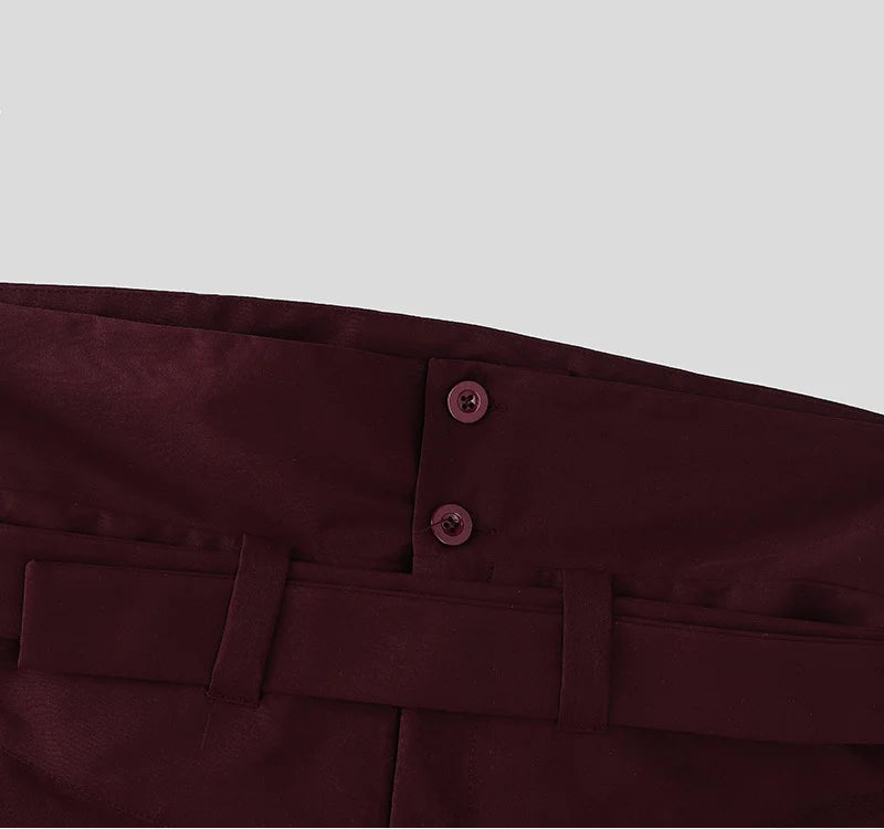 Deconstructed High Waist Wide Leg Trousers