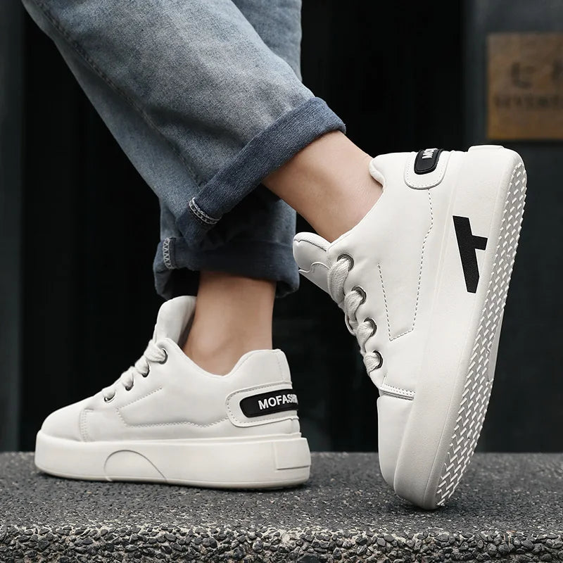 Autumn Men Casual Sneakers Trend Platform Street Style Lace Up Vulcanized Sneakers