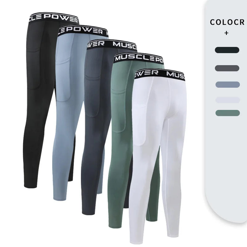 Men's Compression Sweatpants Tights Sport Pants for Gym Fitness Running Joggings Workout Trousers Dry Fit Leggings