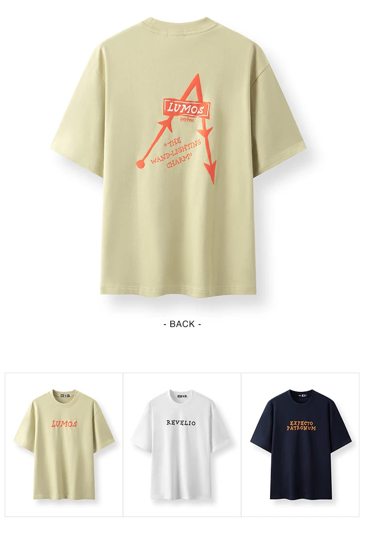 Harry Potter Short Sleeve T-Shirt - Men's Printed Cotton Summer Tee