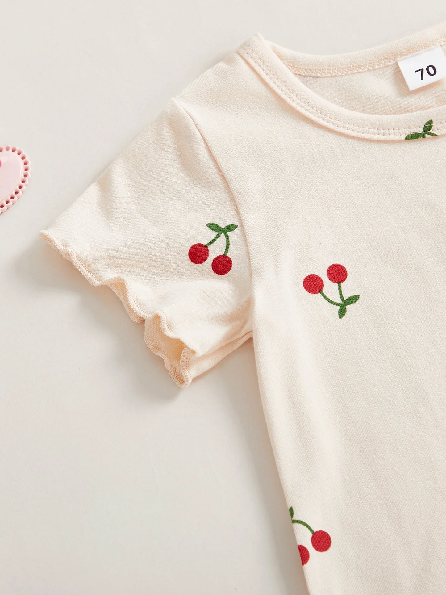 Baby Girls' Cherry Print Top & Shorts Set