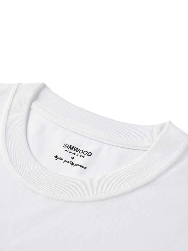Men's Short Length Super Loose Cotton T-Shirt with Letter Print
