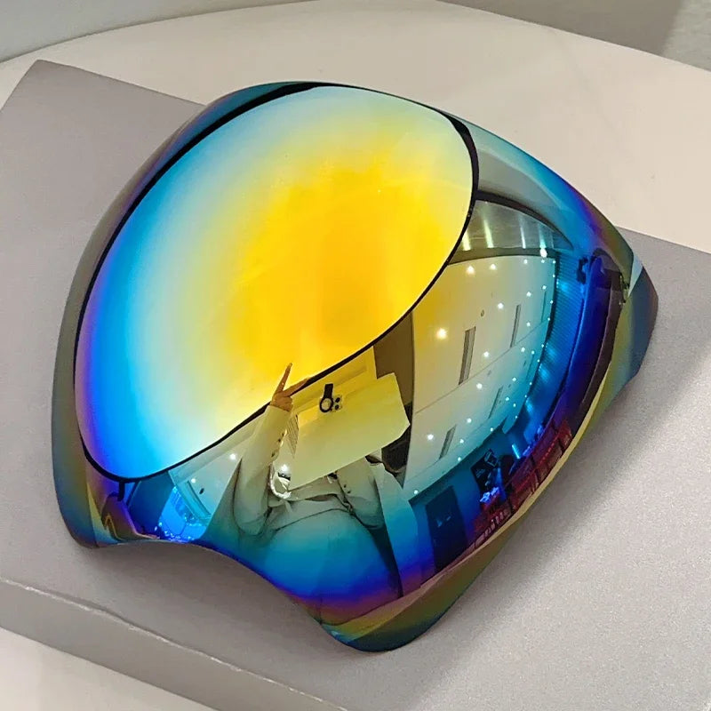 Unisex Huge Goggle Futuristic Mirror  Wrapped Round Anti-UV Sunglasses