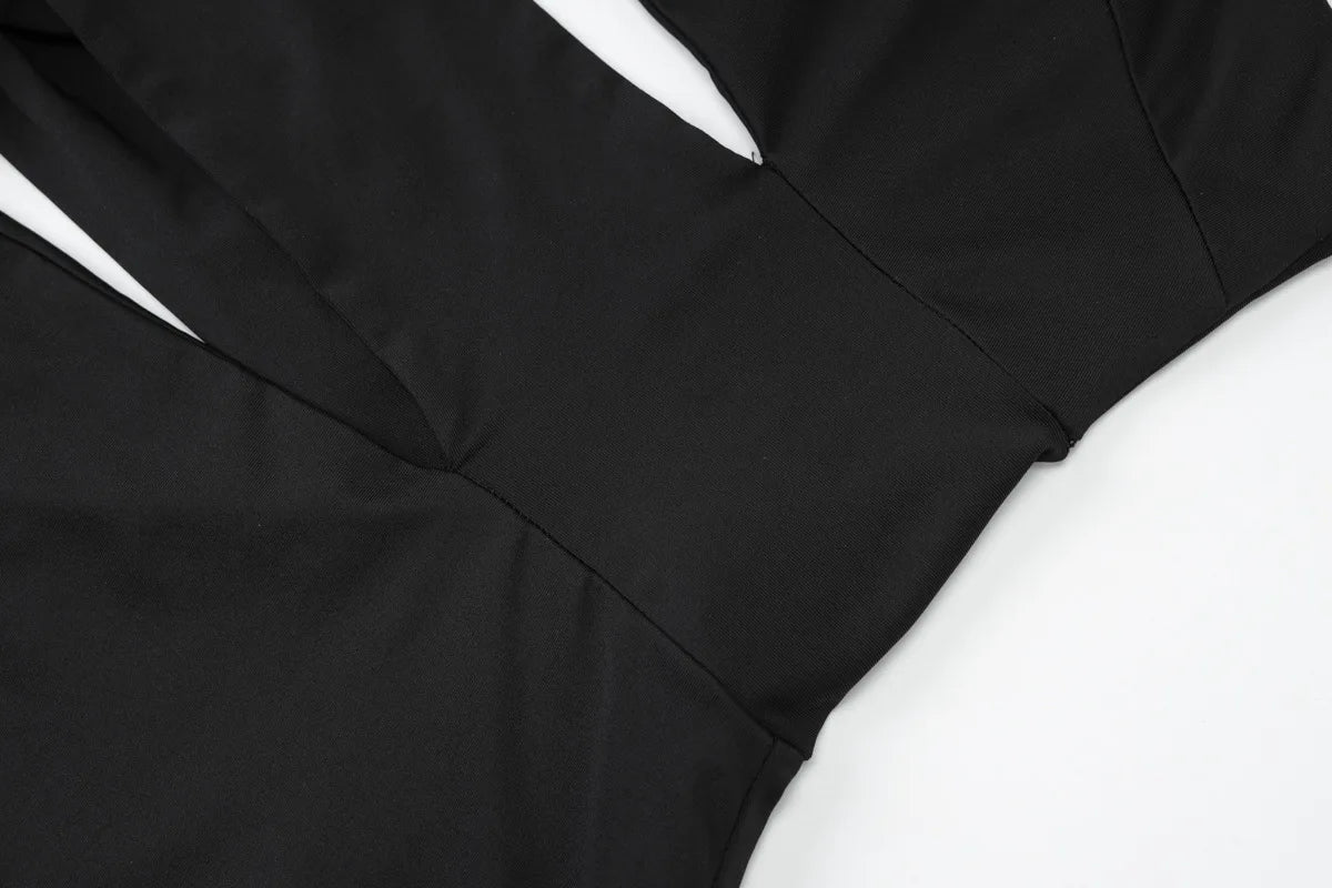 Sleeveless Split Maxi Dress - Halter Bandage Evening Gown