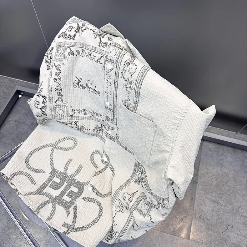 Men's Digital Print Casual Shirt - Loose Fit