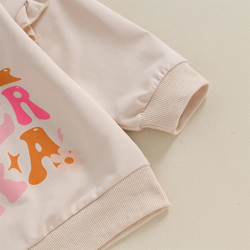 0-6Y Girl Sweatshirt/Romper Ruffles Long Sleeve Colourful Letter Print Jumpsuits Babygrow