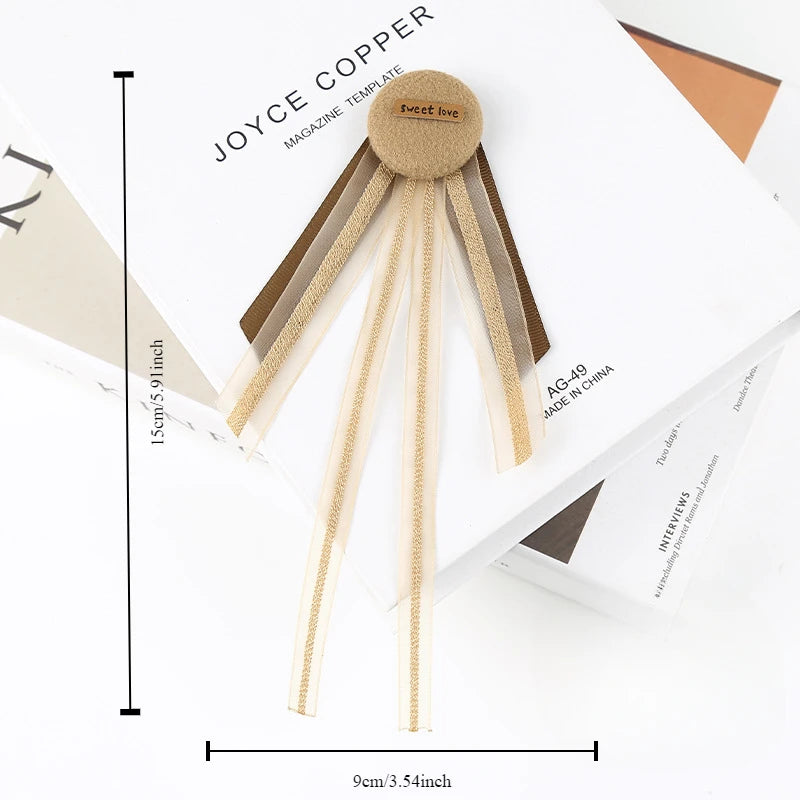 Retro Bow Brooch Pin - Sweet College Style Accessory