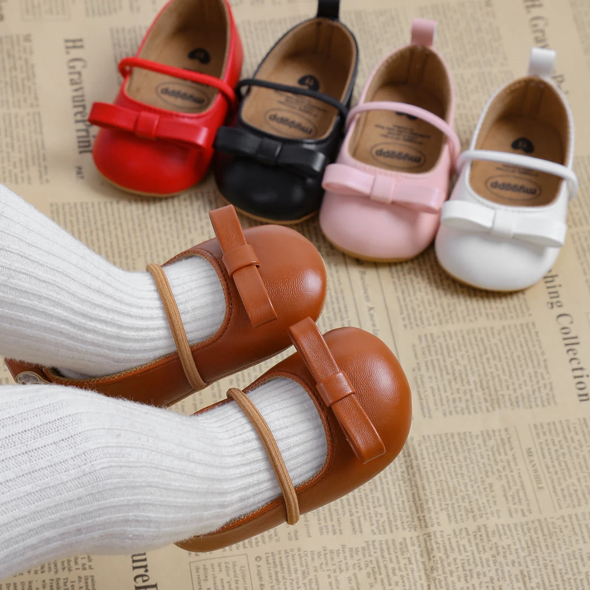 Baby Girls Bowknot Flat Shoes