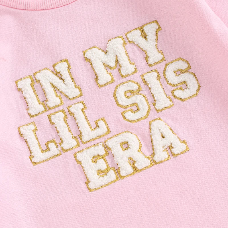 0-18M Baby Boys Girls Cute Romper Long Sleeve Crew Neck Letters Embroidery Sweatshirt Jumpsuits