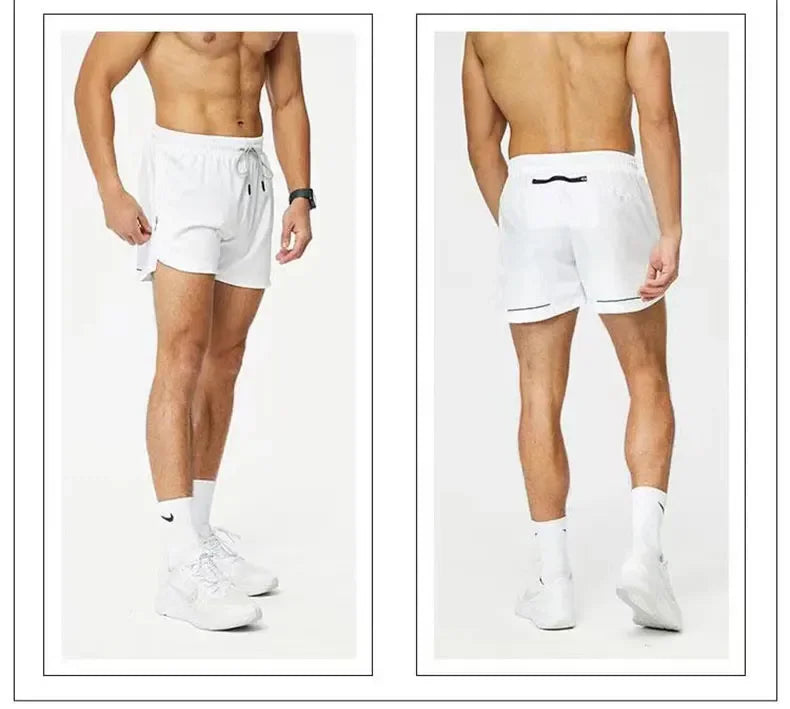 Men's Single Deck Beach Sweat Shorts with Zipped Back Pocket Running Training  Marathon Athletic Breathable Shorts