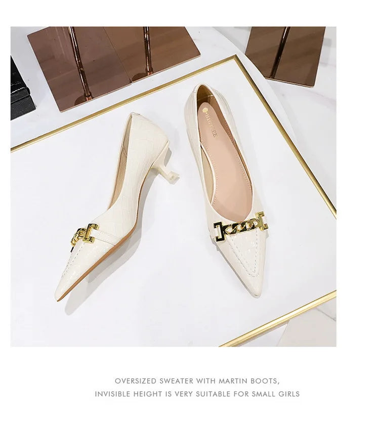 Patent Leather Stiletto Pumps - Professional Office Heels Available in 12 Colors