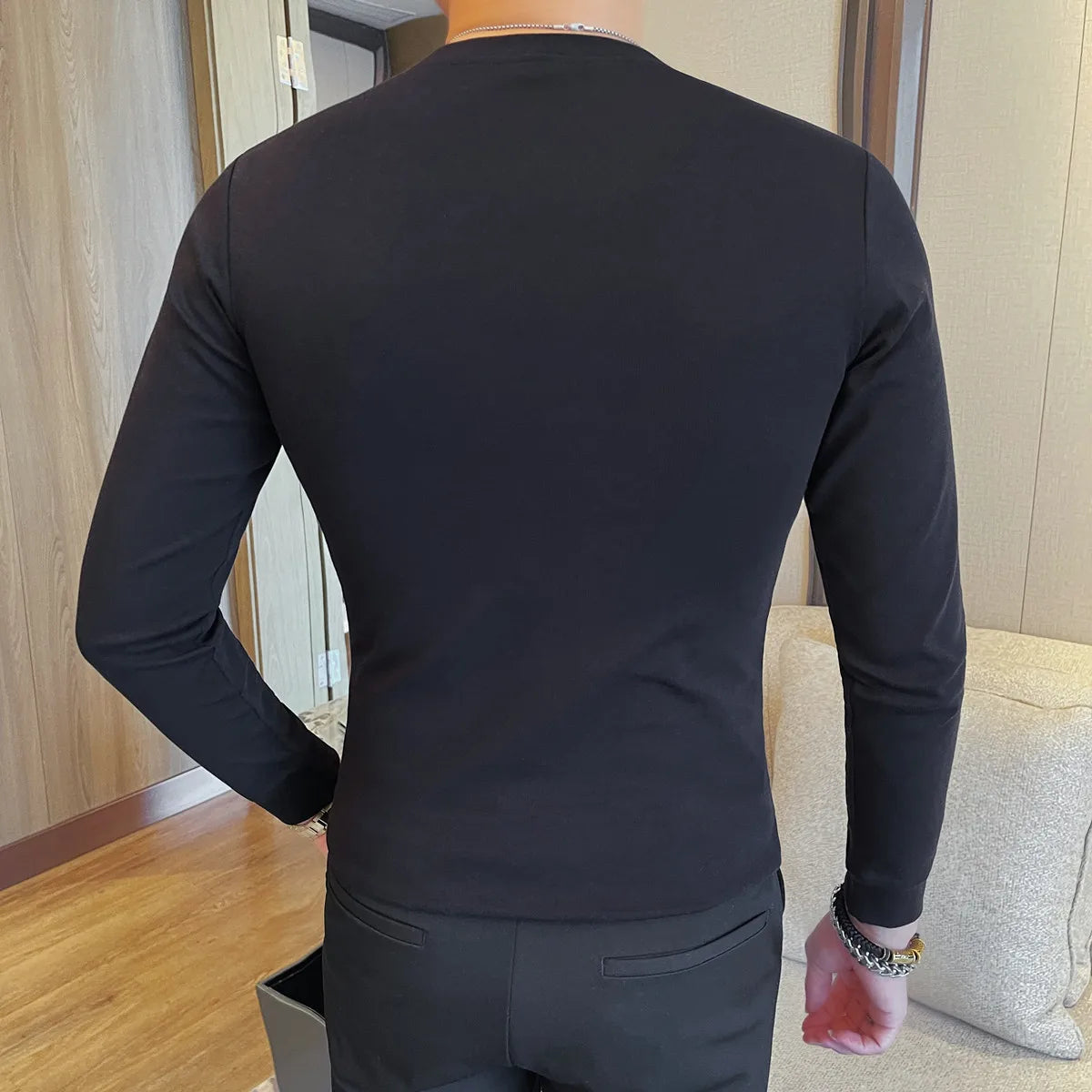 Men's Slim Fit Long Sleeve T-Shirt