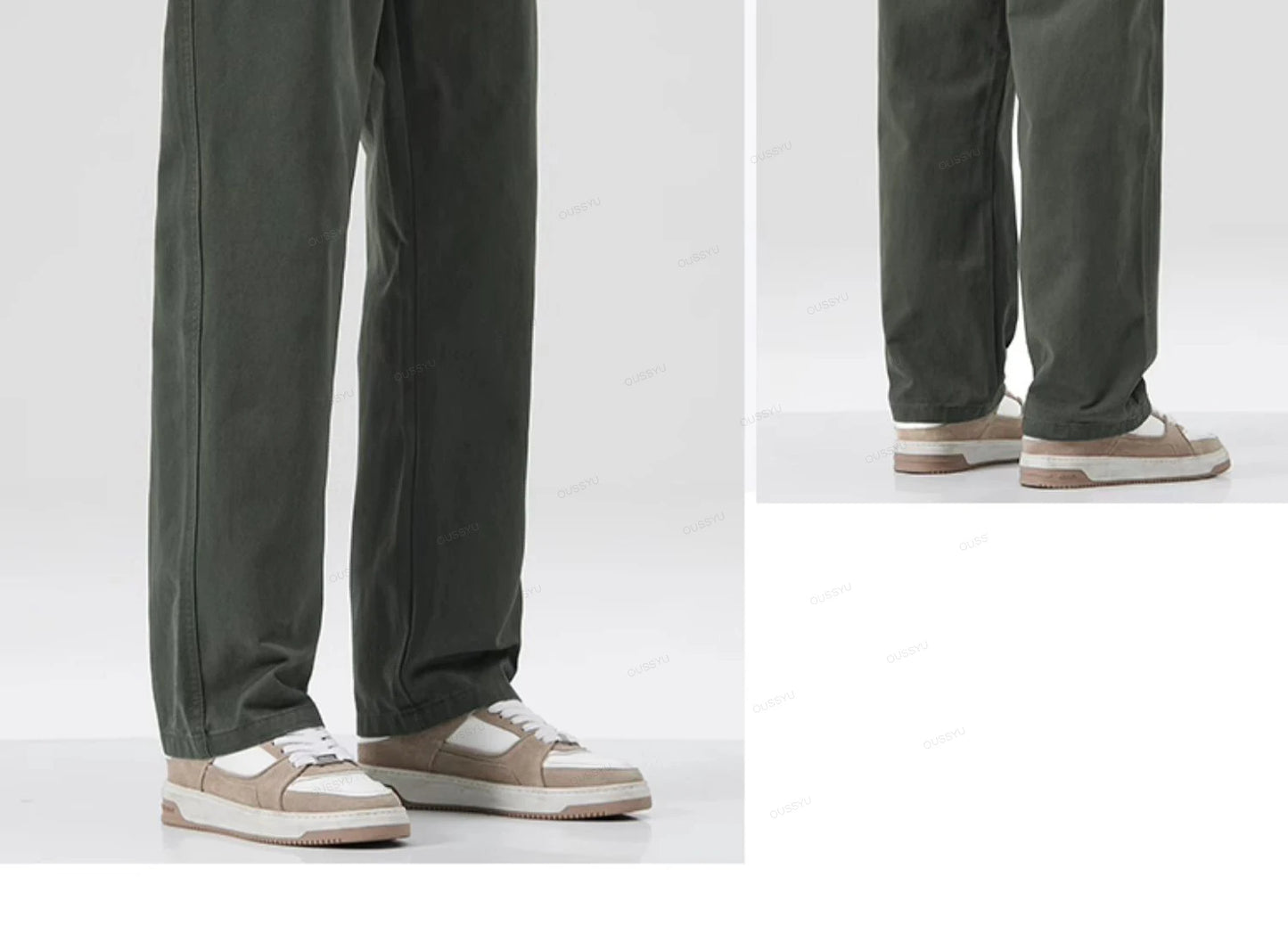 Men's 100% Cotton Wide Leg Casual Trousers | Elastic Waist Year-Round Pants M–XXXL