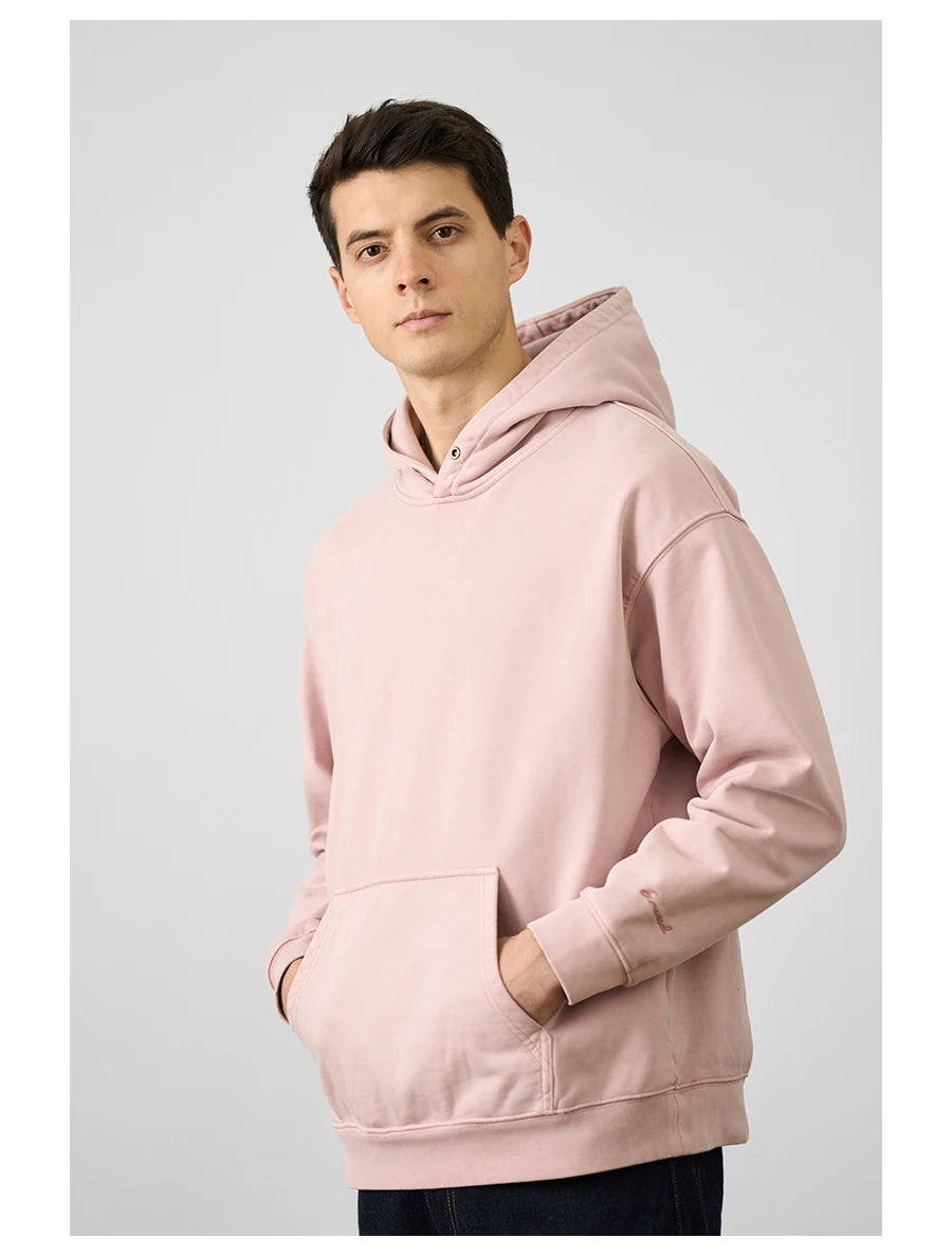 Men's Heavyweight 520gsm  Carbon Peaching Density Fabric Hoodies