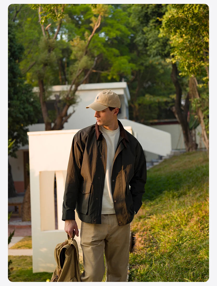 Men's Spring Oversize Water Repellent Washed Vintage Coats Jacket