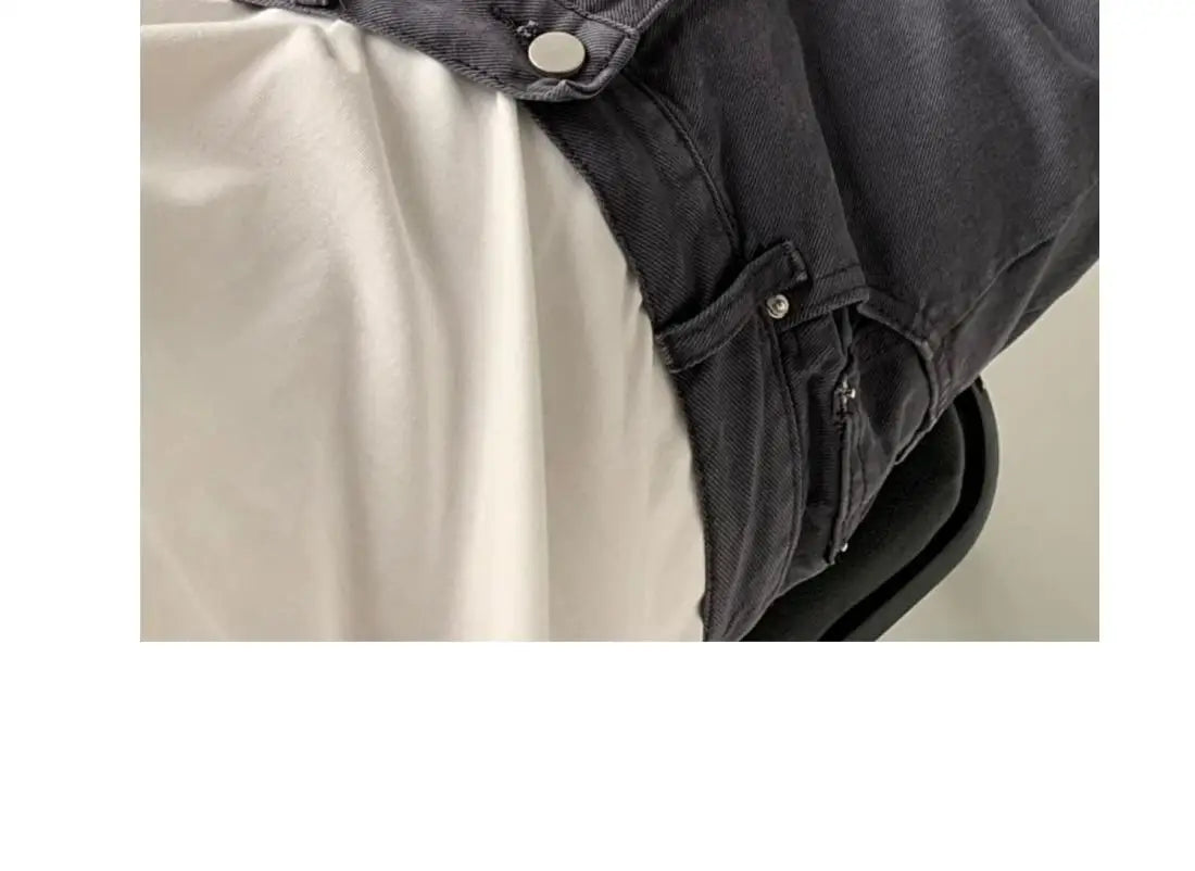 Men's High-Waisted Straight Jeans - Loose Wide Leg