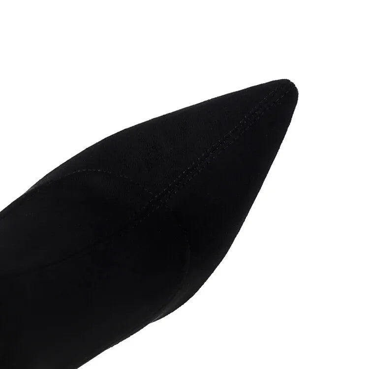 Suede Elastic Ankle Boots