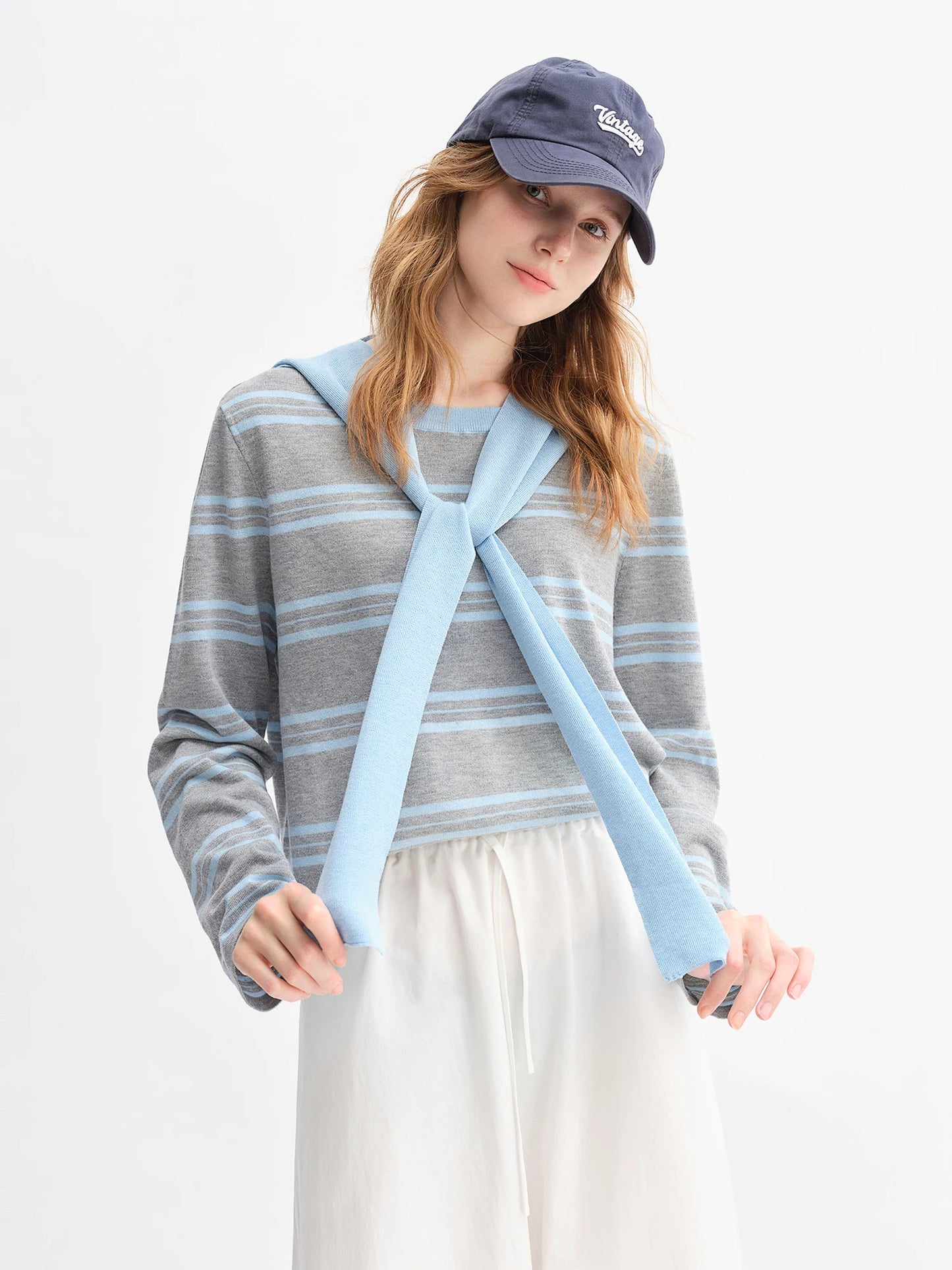 Women's Autumn Long Sleeve Shirt & A-Line Skirt Set