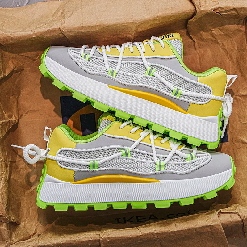 Men's Lightweight Platform Sneakers - Breathable Running Shoes