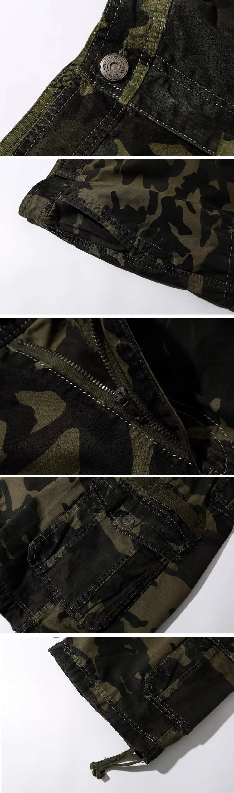 Men's Summer Cotton Casual Camouflage Cargo Shorts