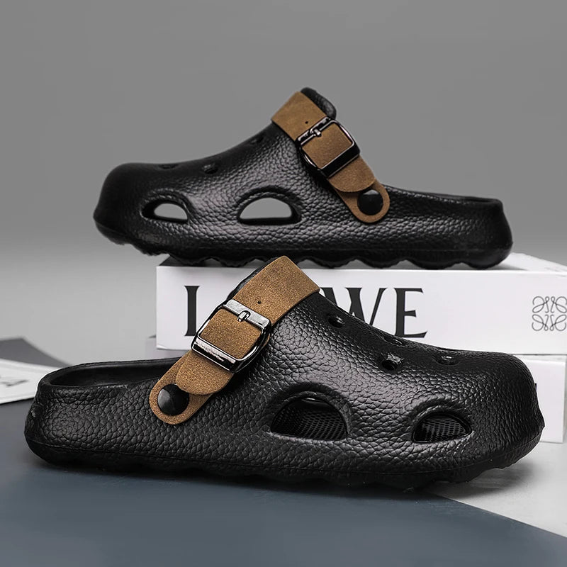 Men's Summer Adjustable Slides  Clogs Quick Dry Beach Sandals Comfortable Slippers