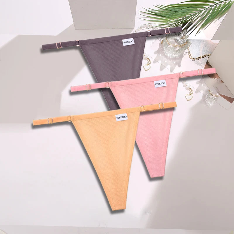 Women's Cotton Thong Underwear 3-Pack