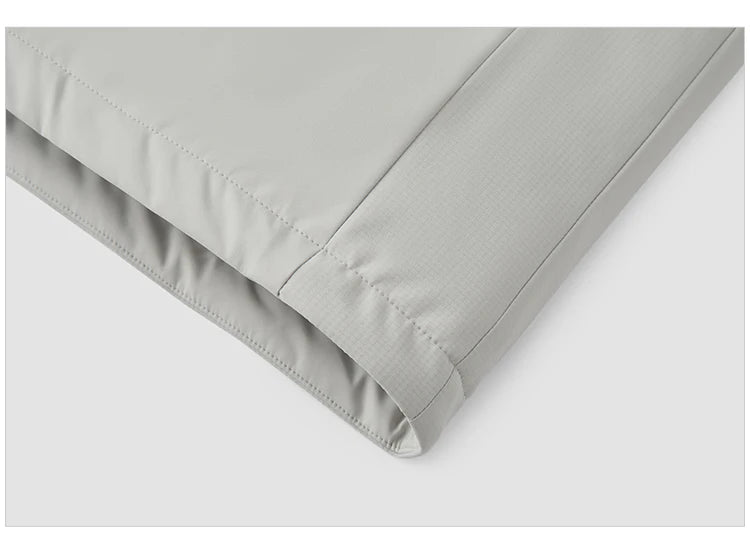 Mid-Length Down Jacket - Men's Color Block Hooded Winter Coat