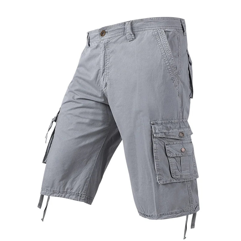 Men's Summer Cargo Cotton Multi Pocket Causal Shorts