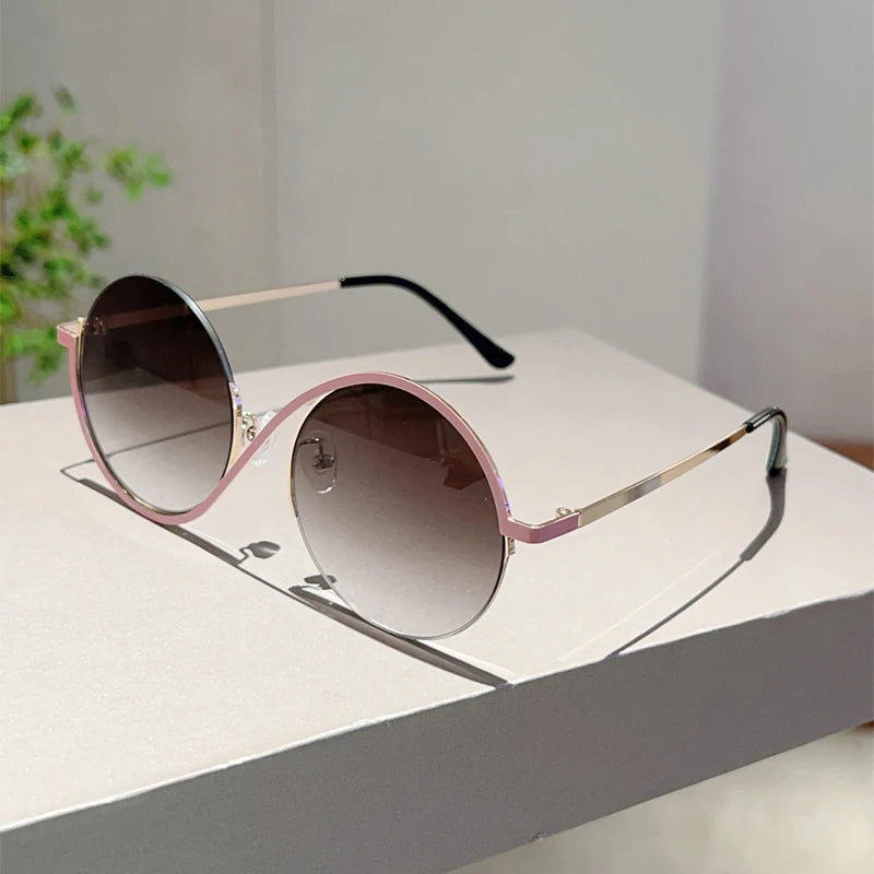 Women's Round Gradient Chic Sunglasses