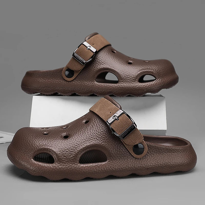 Men's Summer Adjustable Slides  Clogs Quick Dry Beach Sandals Comfortable Slippers