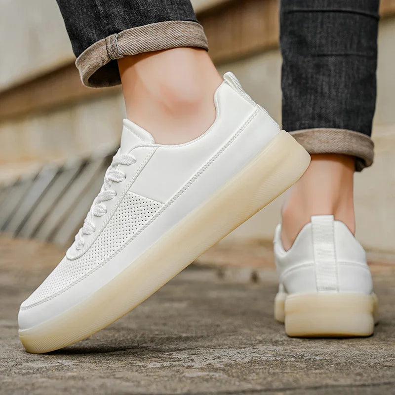 Men's Platform Casual Sneakers - Breathable Skateboard Running Shoes