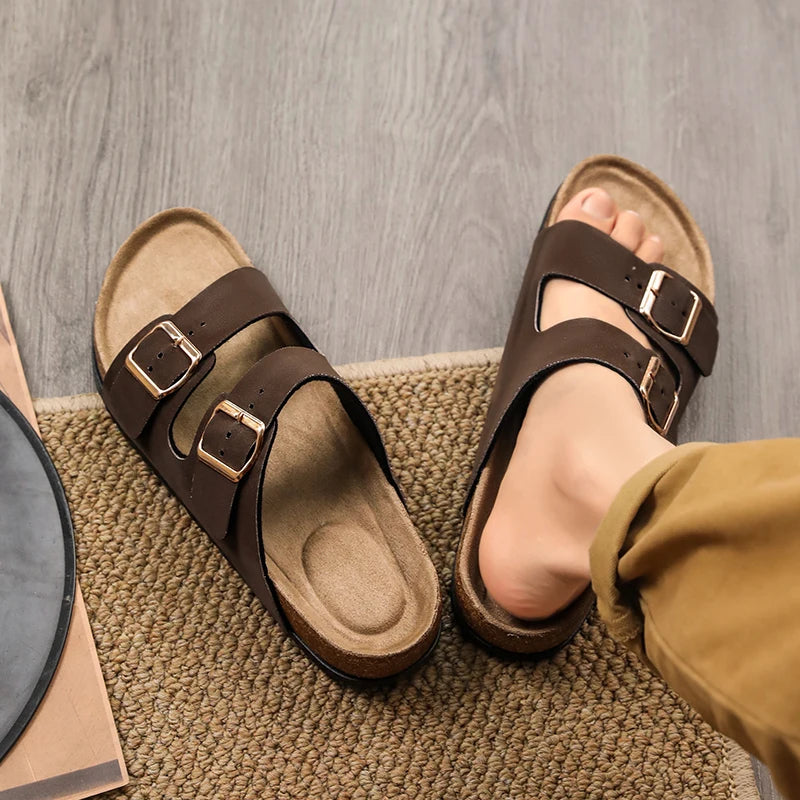 Buckle Design Slippers - Men's Indoor & Outdoor Garden Clogs