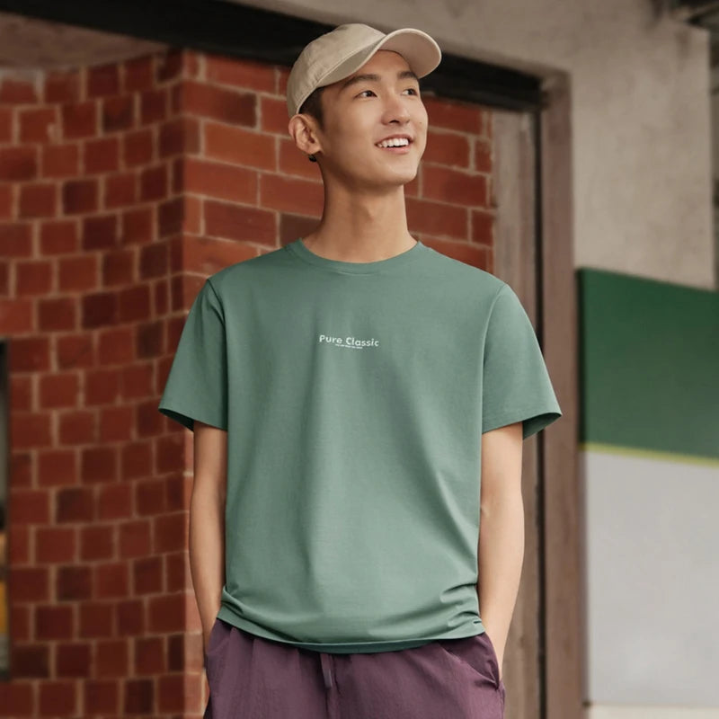 Letter Print Short Sleeve T-Shirt - Men's Summer Casual Top