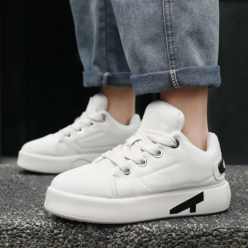 Autumn Men Casual Sneakers Trend Platform Street Style Lace Up Vulcanized Sneakers
