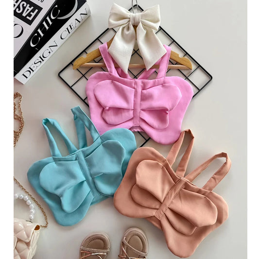 Kids Girls Summer Clothes Set 0-5Y  Butterfly Cami Top with Shorts 2PCS Set