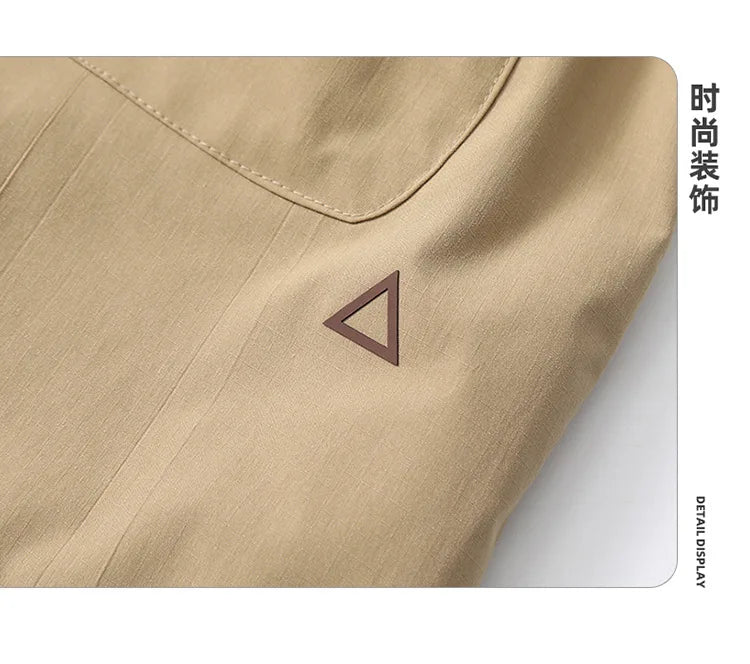 Men's Casual Trousers Slim Fit Ankle-Length Elastic Stretch Pants