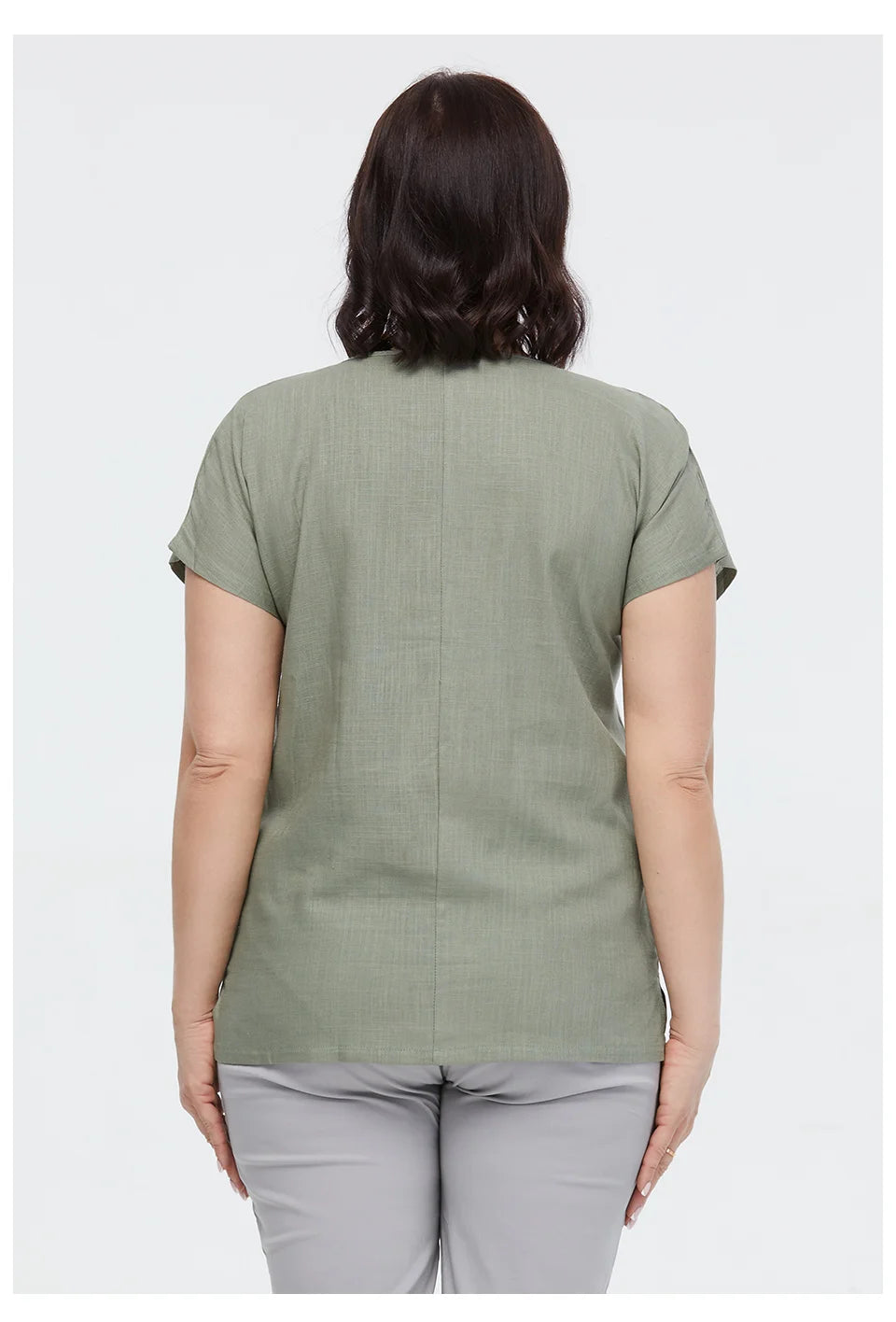 Women's Oversized Cotton Linen Floral Print T-Shirt – Short Sleeve