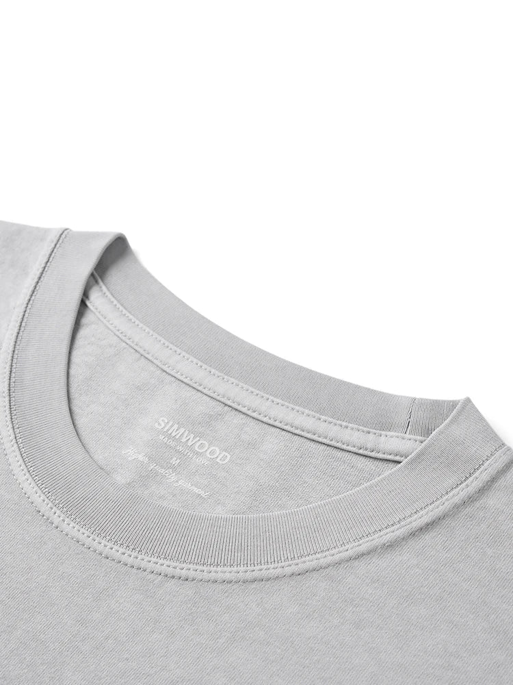 Men's Oversized Vintage Washed Cotton T-Shirt - Breathable Plus Size