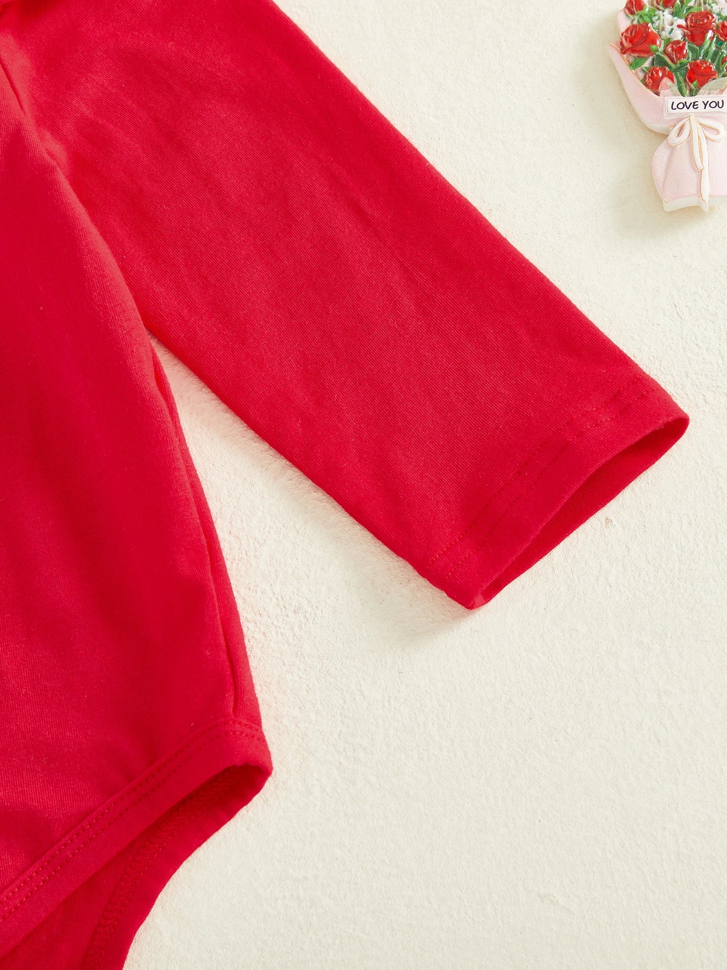 Baby Girls Valentine's Day 3-Piece Outfit Set - Ruffle Romper, Pants & Headband