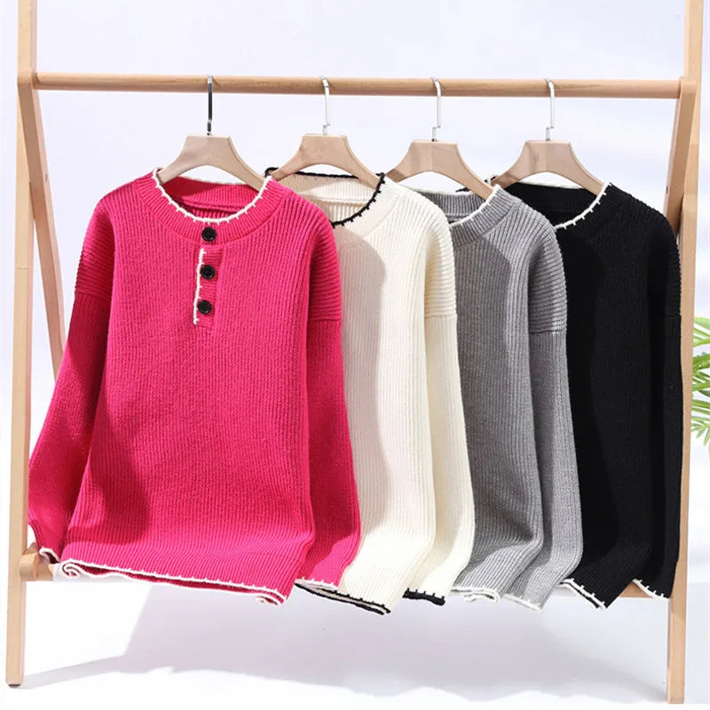 Men's Casual Knit Sweater - Long Sleeve O-Neck Pullover for Autumn Winter