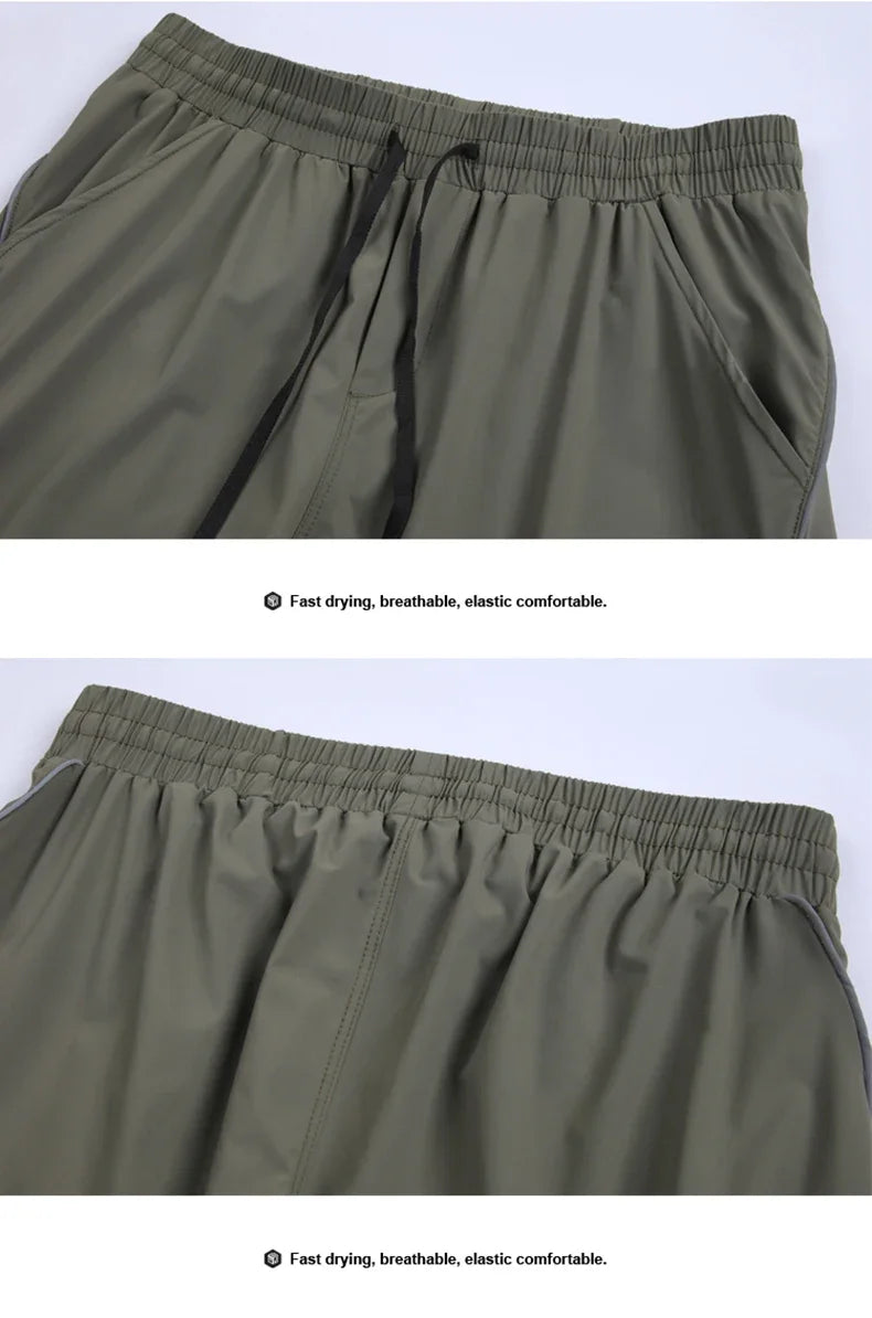 Men's Gym Casual Sweatpants Breathable Quick-Drying Ice Silk  Sports Jogging Training Trousers