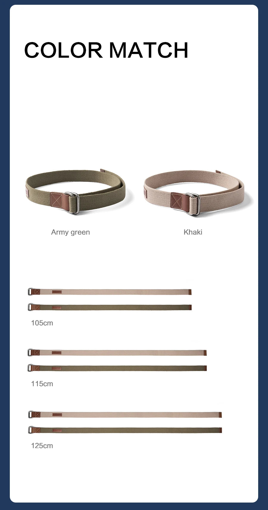 Unisex Double Ring Buckle Belt