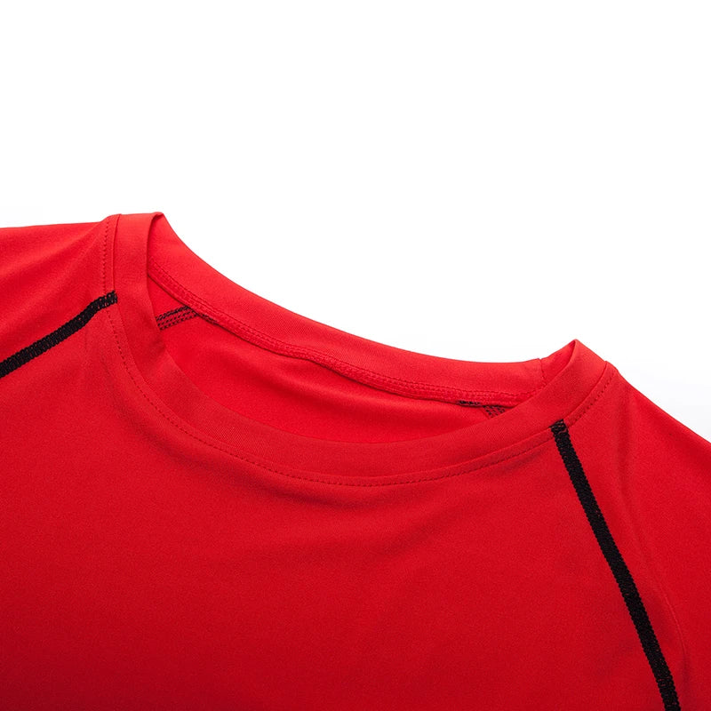 Men's Running Compression Short Sleeve Sport Gym Fitness Sweatshirt Jogging Tracksuit Athletic T-Shirt