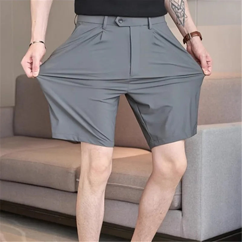 Men's Ice Silk Lightweight Shorts - Smart Casual Breathable Summer Shorts
