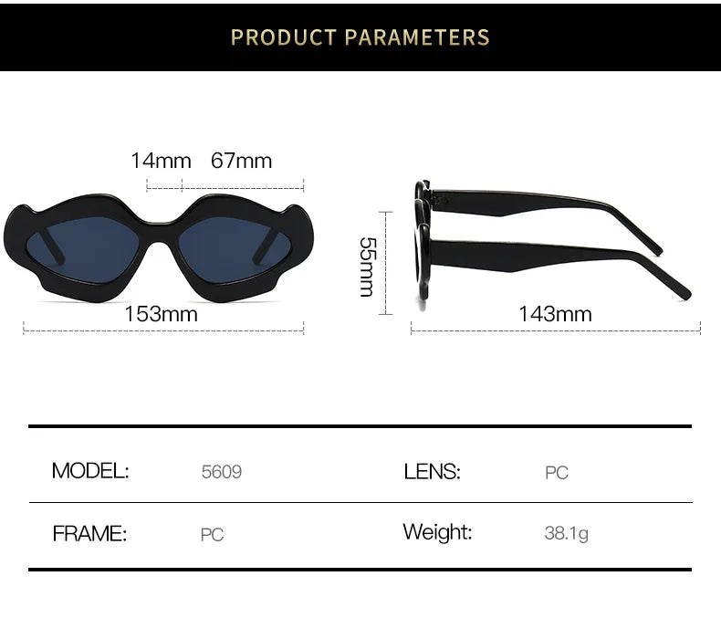 Women's Vintage Flower  Irregular Shape Gradient Sunglasses