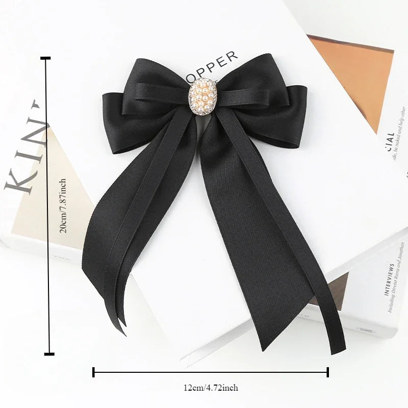 Elegant Fabric Flower Bow Brooch Pin