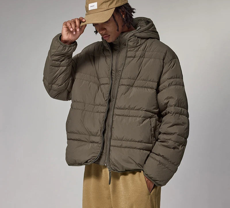 Water-Resistant Down Jacket Unisex - Streetwear Warm Loose Fit with Detachable Design