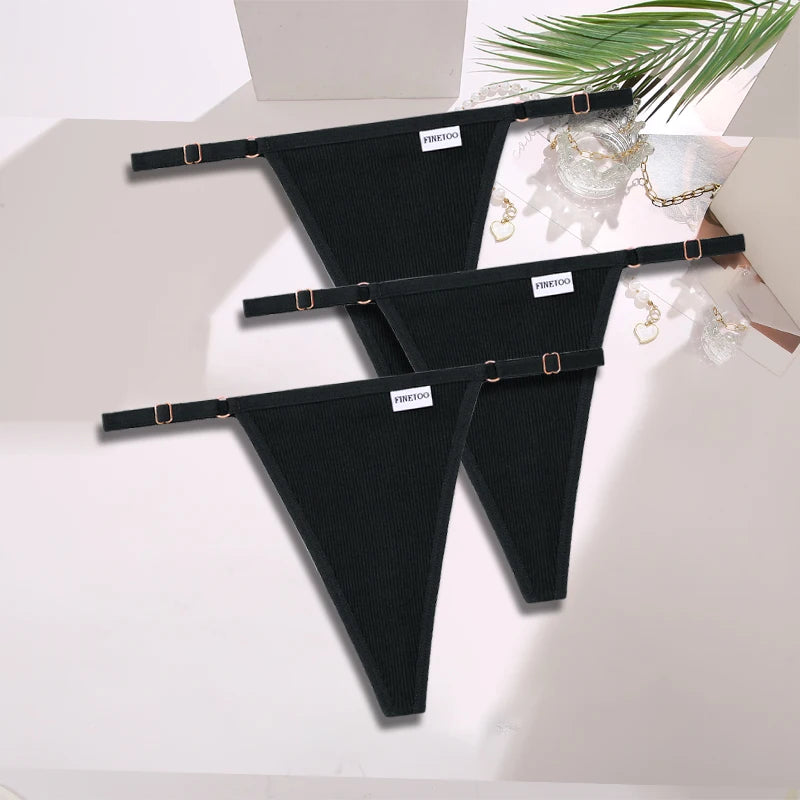 Women's Cotton Thong Underwear 3-Pack