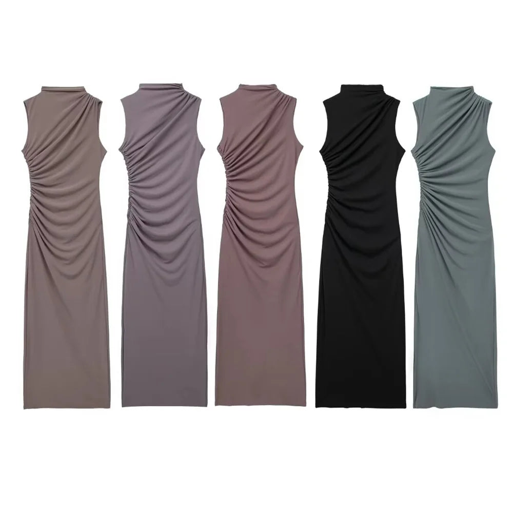 Pleated Maxi Dress
